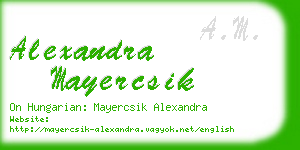 alexandra mayercsik business card